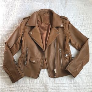 Blank NYC faux leather moto jacket